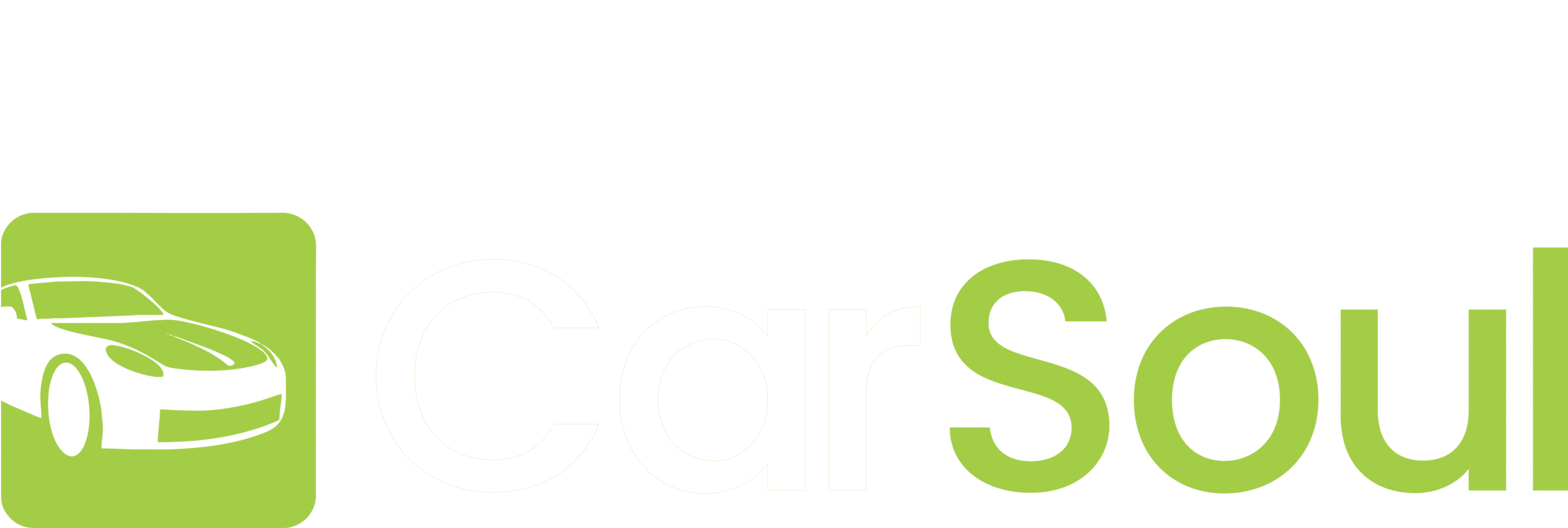 Logo CarSoul - branco e verde