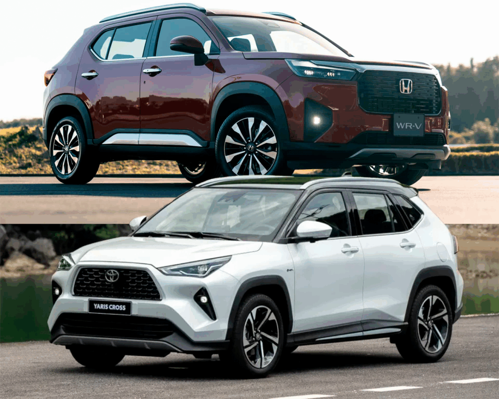 Honda WR-V ou Toyota Yaris Cross: Qual SUV compacto vale mais a pena em 2025? Honda WR V ou Toyota Yaris Cross
